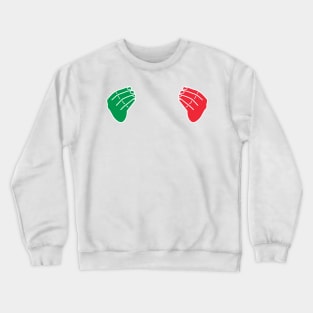 Talking hand gestures in flag colors Crewneck Sweatshirt